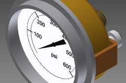 Gauge 0-600 Psi, U-Clamp, 1/4 NPT Model UIU