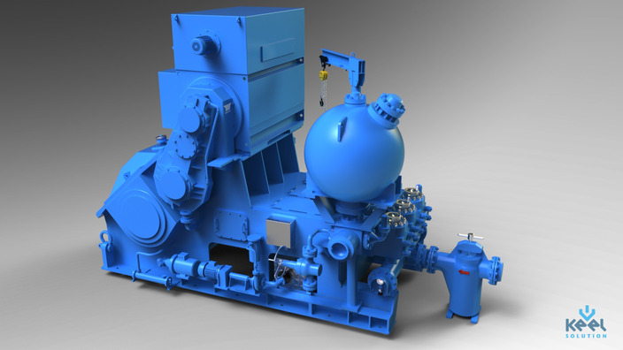 High pressure mud pump