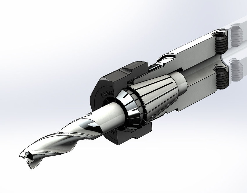ER11 Shank Chuck Collet. Not an expensive engraver. 3D CAD Model Library GrabCAD