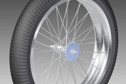 24 inch, 100mm wide bicycle wheel Grimmbikes