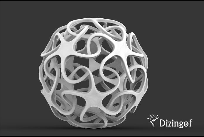 Ball of Stars - Math Art by@Dizingof