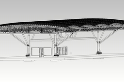 Roof with solar cells