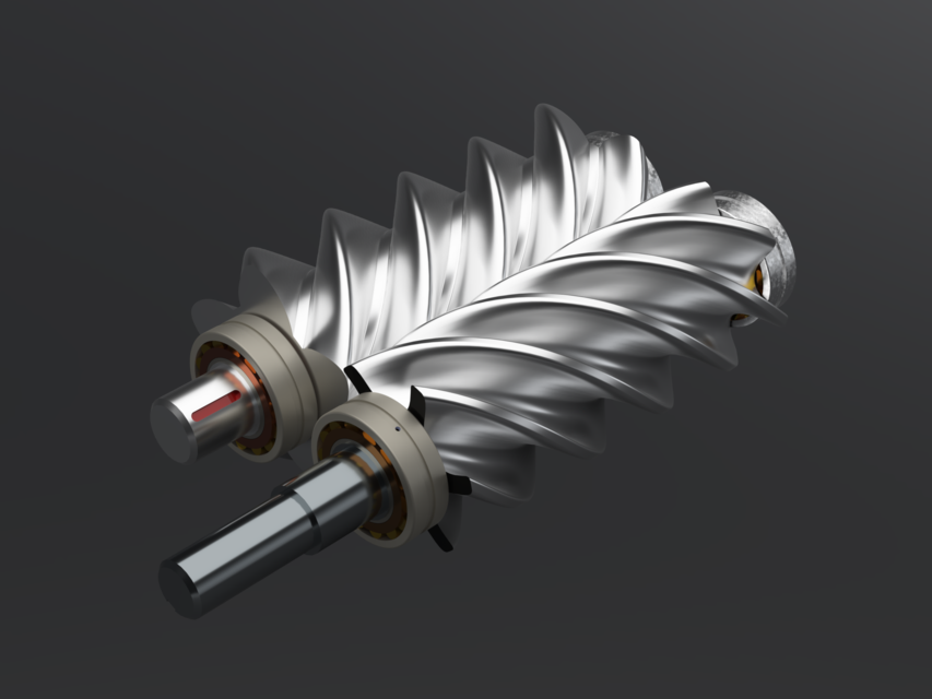 Screw Compressor Rendering Free CAD Designs, Files & 3D Models | The GrabCAD Community Library