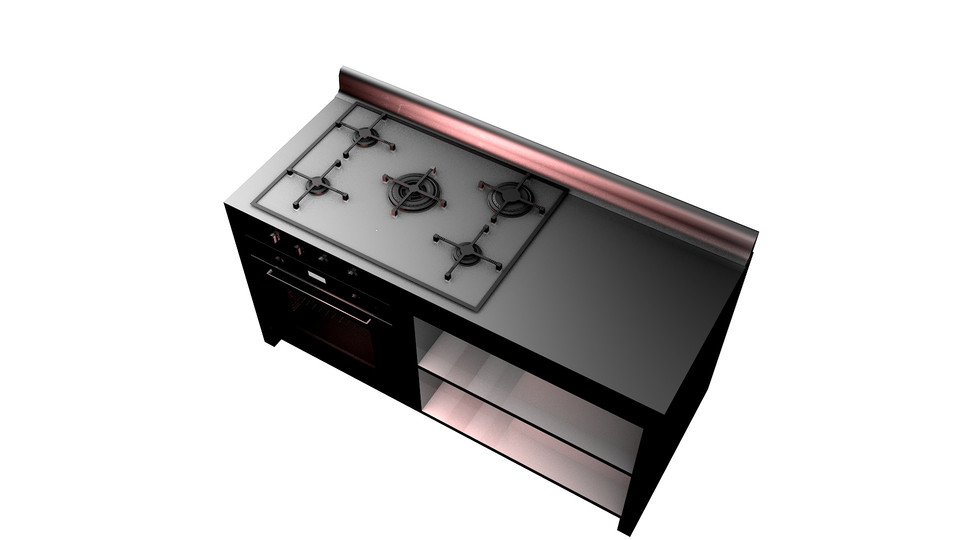 INDUSTRIAL KITCHEN COOKING UNIT 3D CAD Model Library GrabCAD