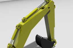 Backhoe Articulated Arm and Bucket
