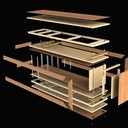 Modern Wooden Table / Bench