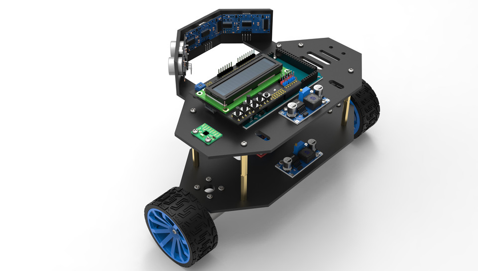 Self Balancing and Obstacle Avoiding Bot using PID Control