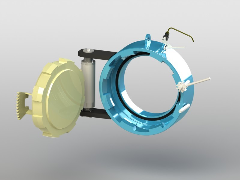 20'' QUICK OPENING AND CLOSURE 3D CAD Model Library GrabCAD