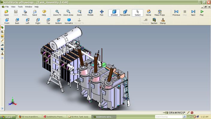50 MVA Transformer - SOLIDWORKS - 3D CAD model - GrabCAD