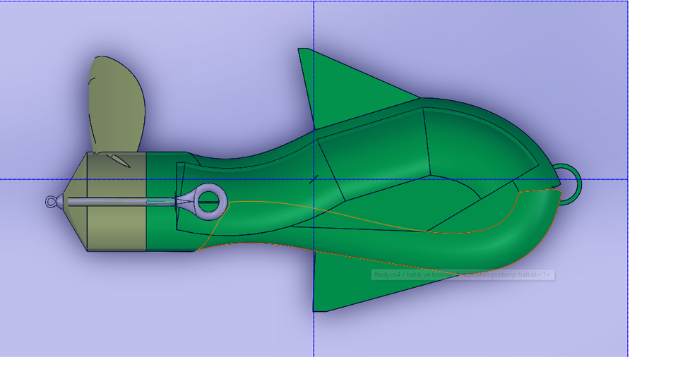 TURNING TAIL FISHING LURE 3D CAD Model Library GrabCAD