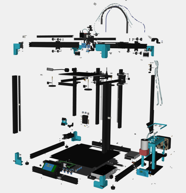 Ender 6 Liquid cooled 3D CAD Model Library GrabCAD