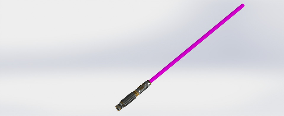 Mace Windu S Lightsaber 3d Cad Model Library Grabcad