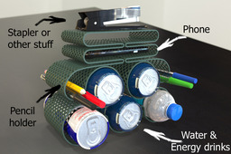 Desktop can holder & organizer
