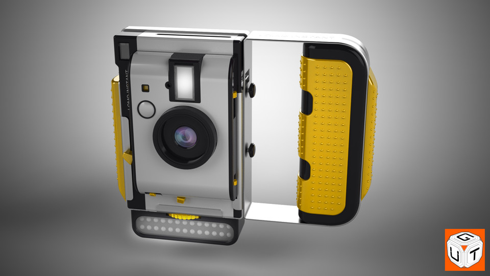 ''Lomography Camera'' protection casing with accessory mount 3D CAD