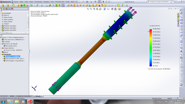 Aluminium 5052-0 traction test