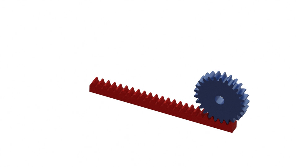 Rack and Pinion mechanism 3D CAD Model Library GrabCAD