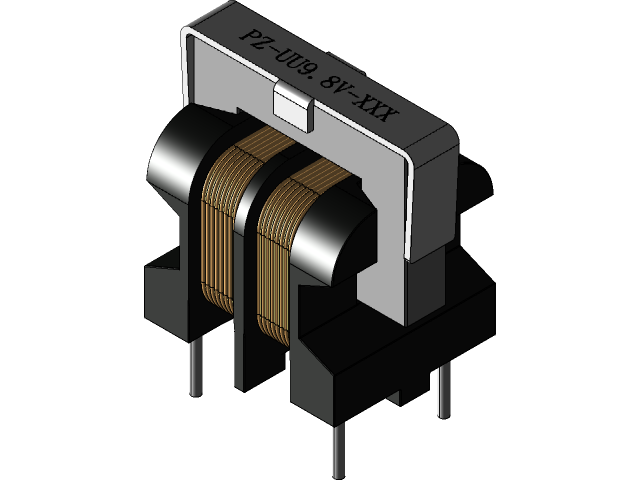 PZ-UU9.8 vertical common mode choke coil/filter