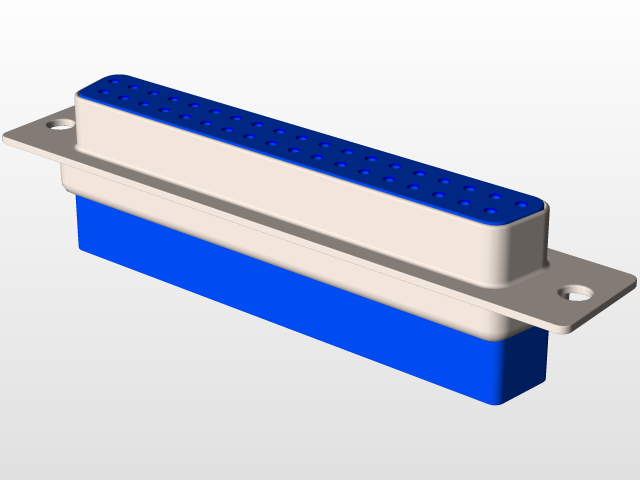 D\ U sub 37引脚,压接-SOLIDWORKS\\STEP