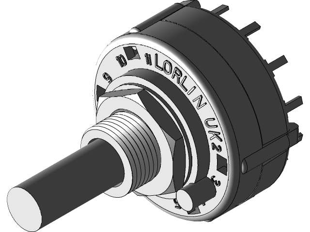 Drehschalter / Stufenschalter / Rotary switch / step switch, 3D CAD Model  Library