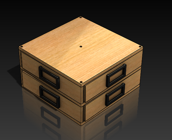 Small parts organizer, infinite height