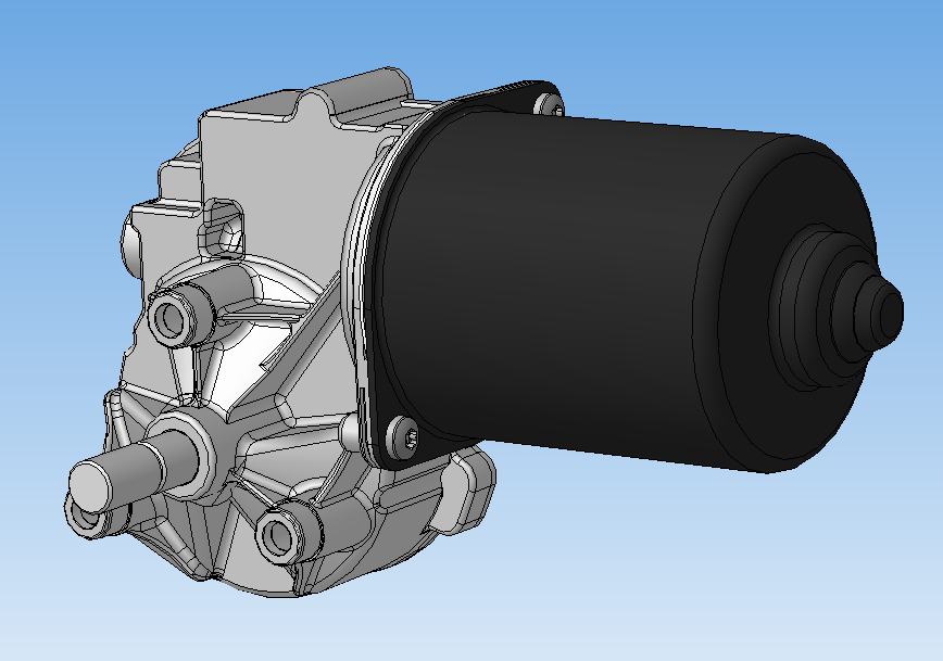 DC worm gear motor for hydraulic pump drive