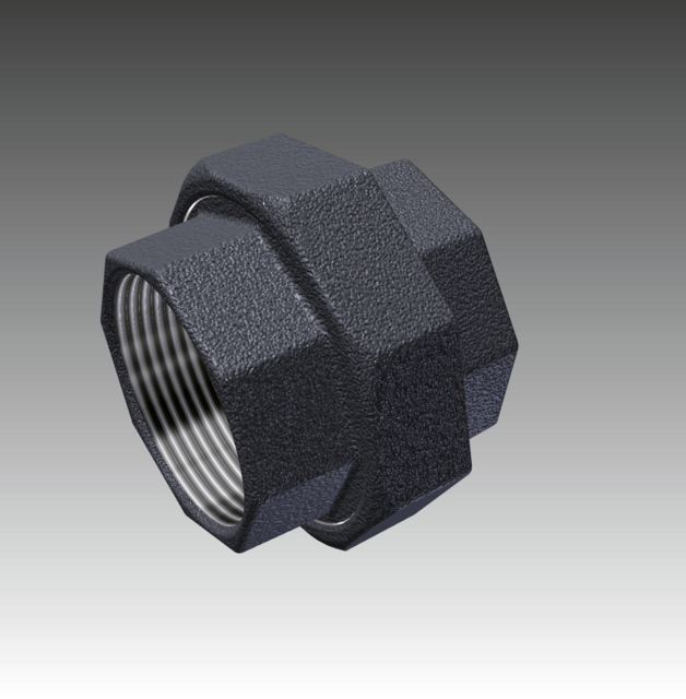 2 INCH NPT CASTIRON PIPE UNION 3D CAD Model Library GrabCAD