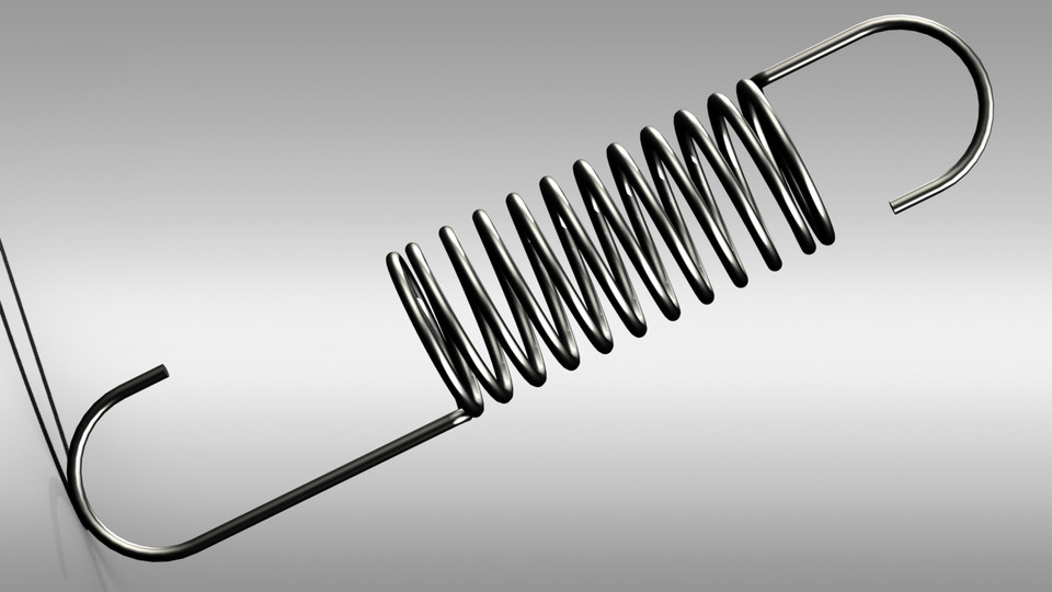 Parametric extension spring tipe 1 (Параметрическая пружина растяжения) 3D CAD Model Library
