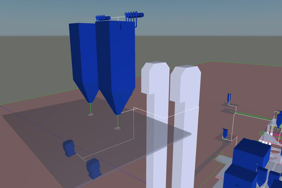 Compressed Air Pipeline2, Cement Plant 3D CAD Model Library GrabCAD