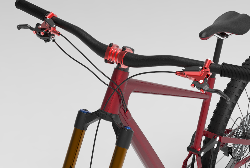 Enduro Mountain Bike 3D CAD Model Library GrabCAD