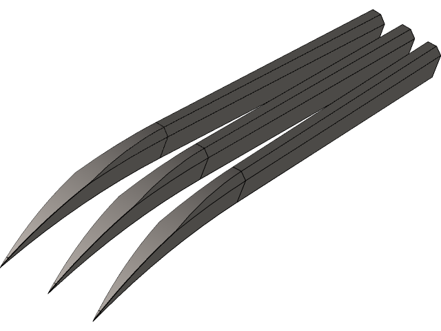 Wolverine’s Claws. | 3D CAD Model Library | GrabCAD