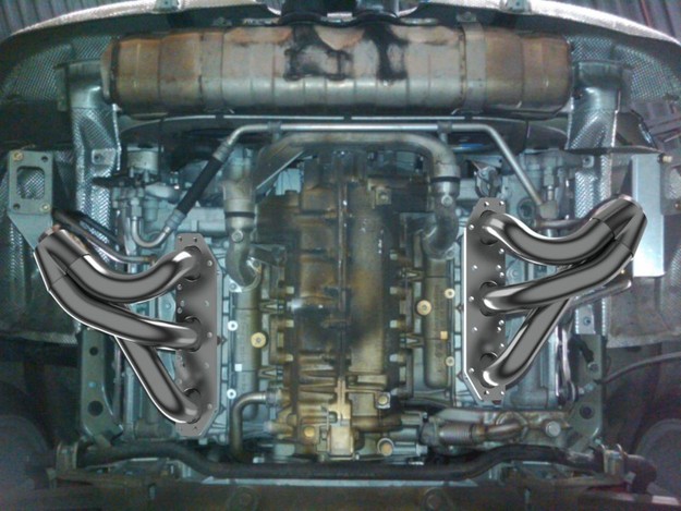 Porsche 911 twin turbo headers