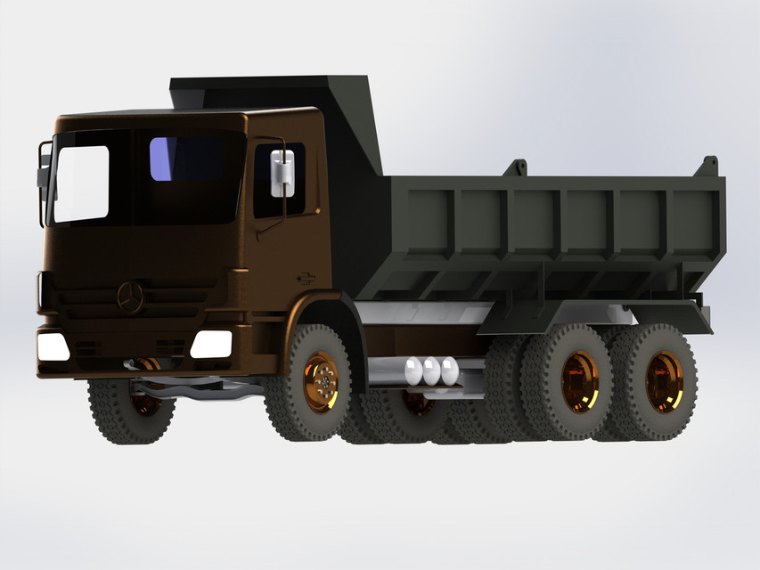 truck mercedes benz 3D CAD Model Library GrabCAD