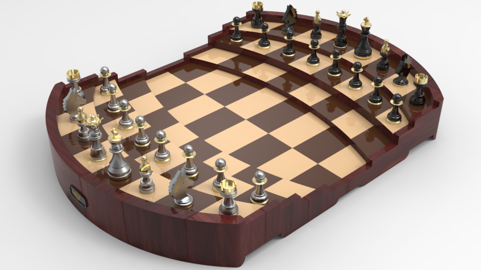 Chess Set - Funky Curved Look