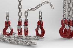 INDUSTRIAL LIFTING HOOK AND CHAINS