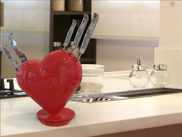 Heart knife block | Faqueiro coração
