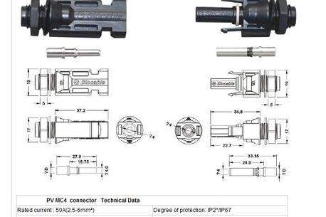 Solar connector MC4 Male and Female
